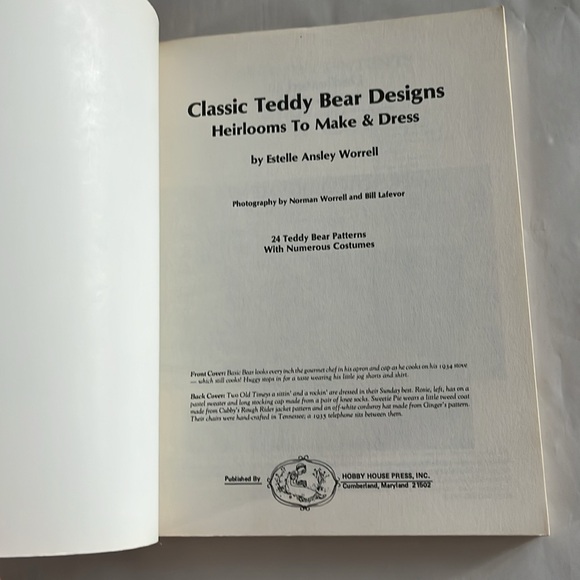 NWT Classic Teddy Bear Designs Make & Dress Heirlooms Estelle Ansley Worrell - Picture 4 of 17